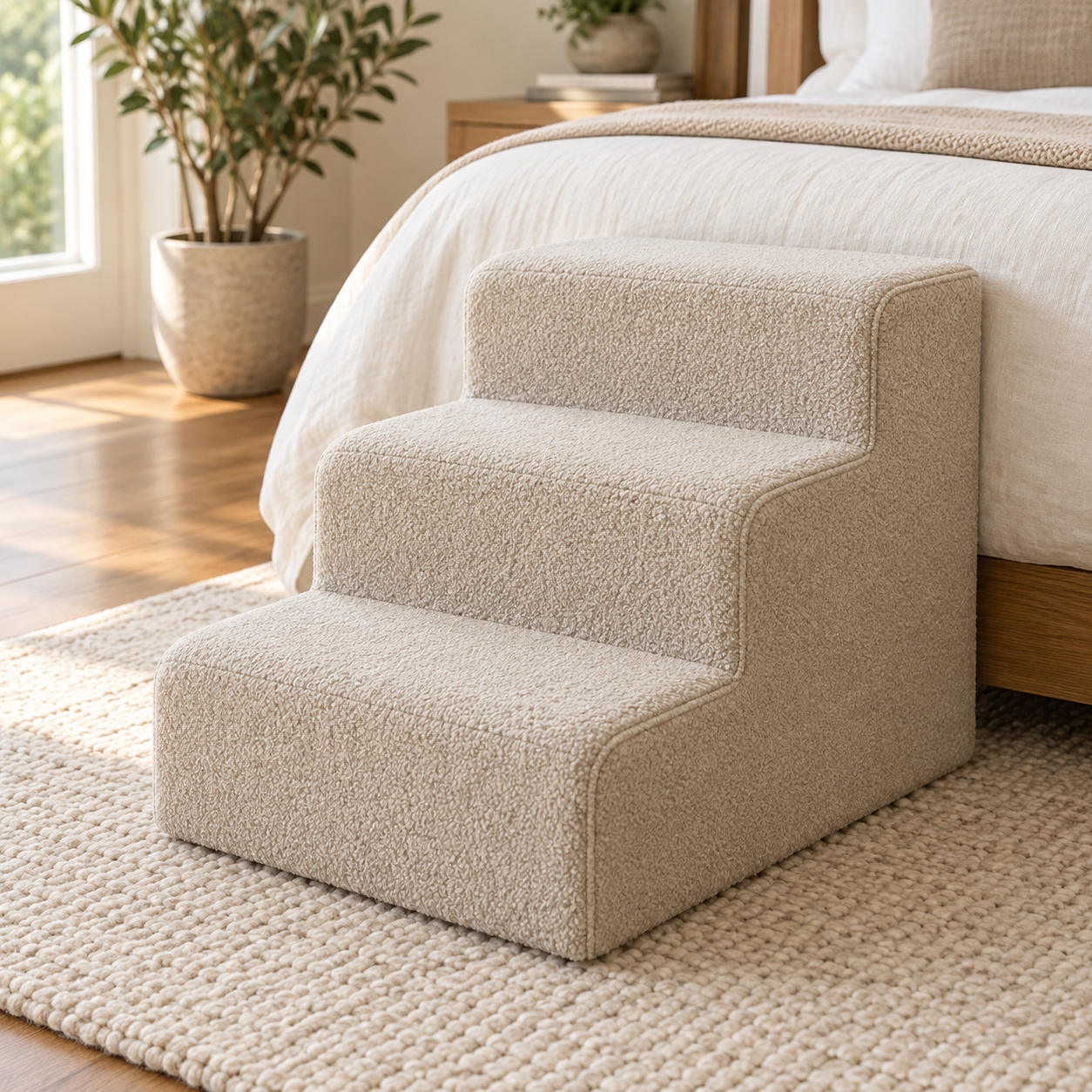 The Classic Step: Oat textured fabric